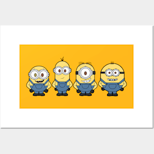 Minions Kevin, Stuart, Bob and Otto Posters and Art